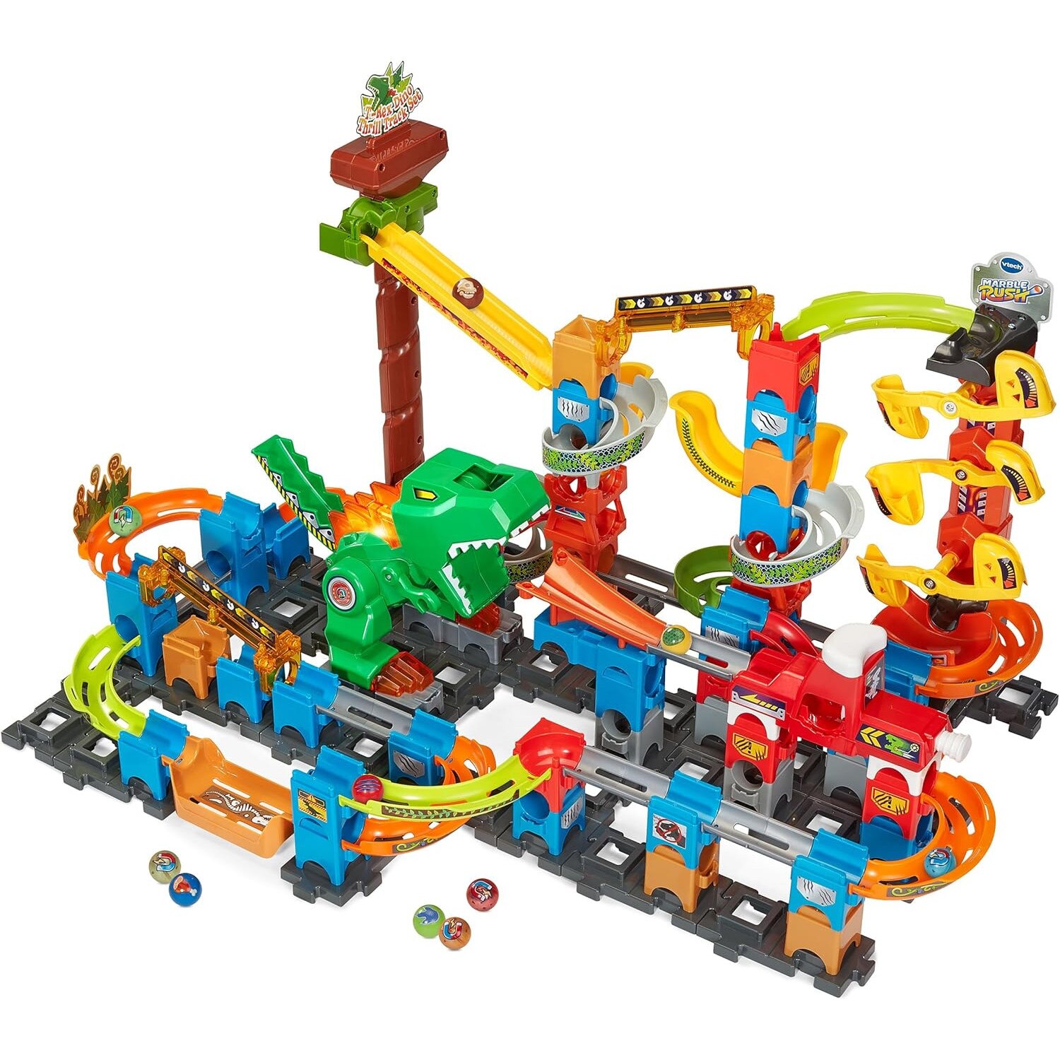 Set educativ Vtech Marble Rush Aventuri cu Dinozauri XL400 E, 109