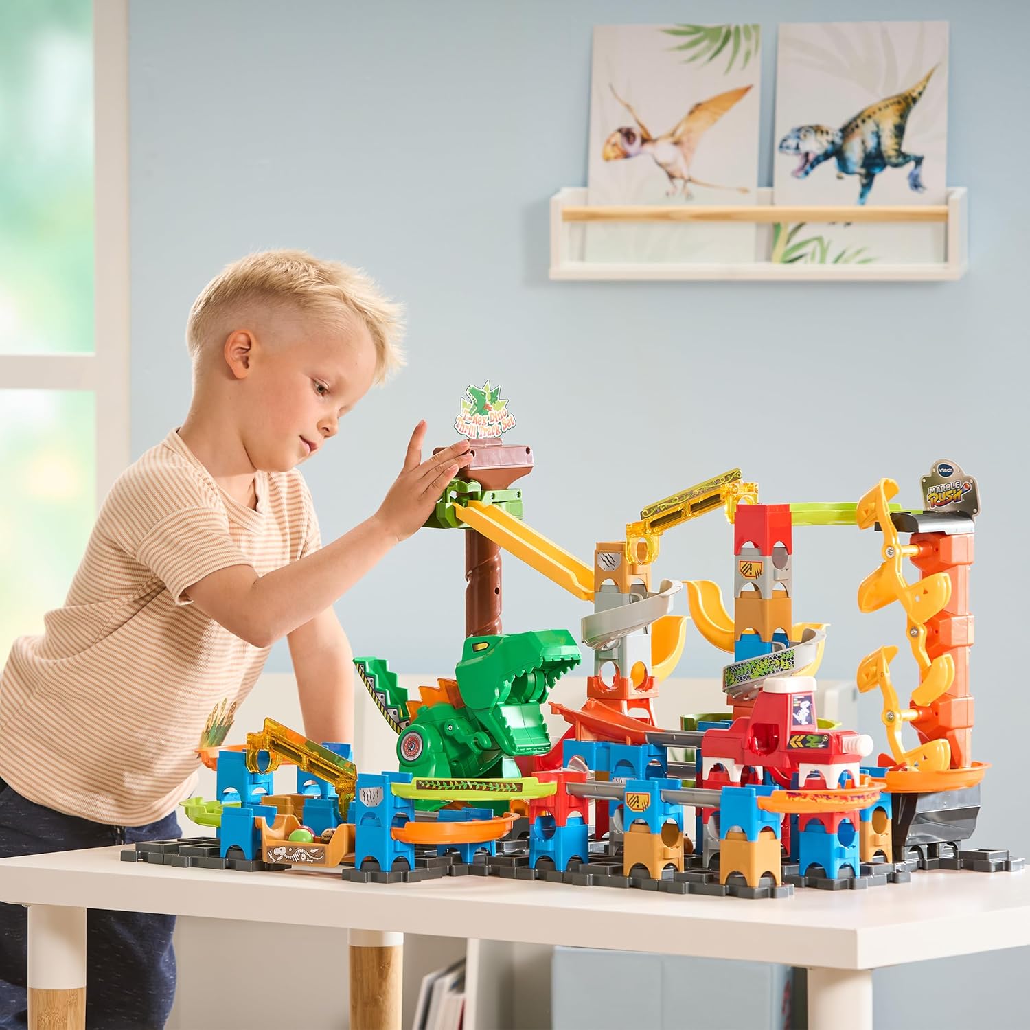 Set educativ Vtech Marble Rush Aventuri cu Dinozauri XL400 E, 109