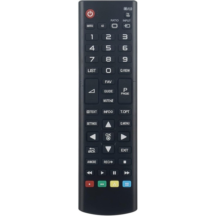 Telecomandă de înlocuire VINABTY AKB74475403 pentru televizoare LG, design ergonomic, fără programare, negru