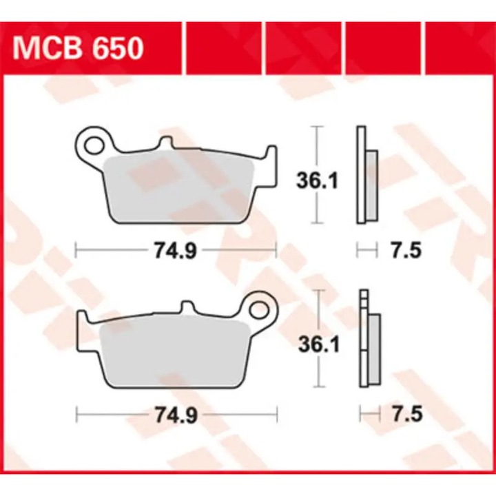 TRW Lucas fékbetét MCB650 MBHR_1142879
