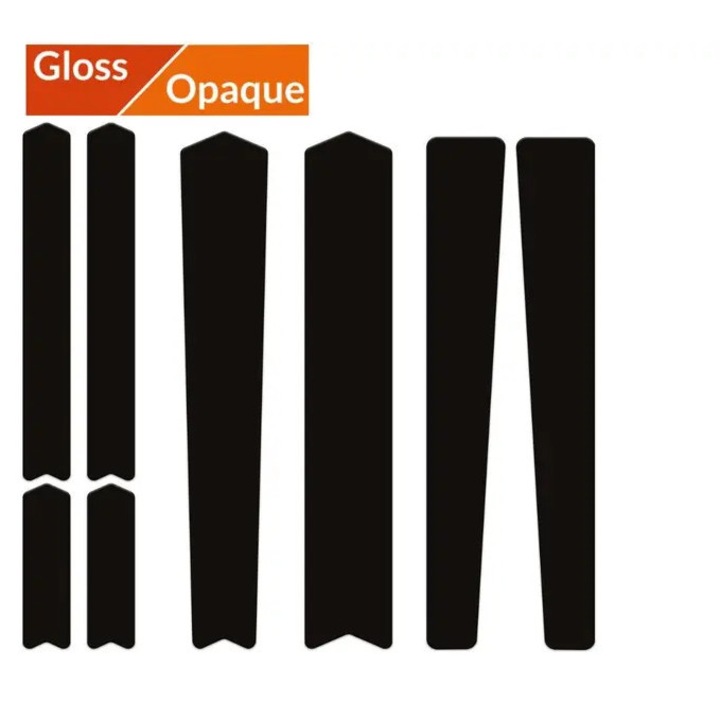 Set de cadre de protectie lucioase ALGIS Road Line - negru BK.G09.002