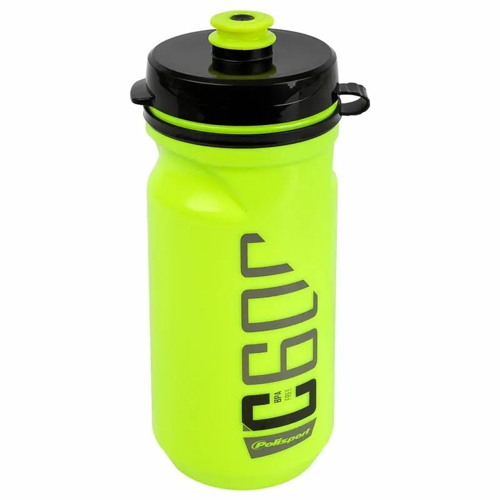 POLISPORT Vizespalack C600 Lime Zöld/Fekete, 600 ml, felpattintható kupakkal MBHR_1100276