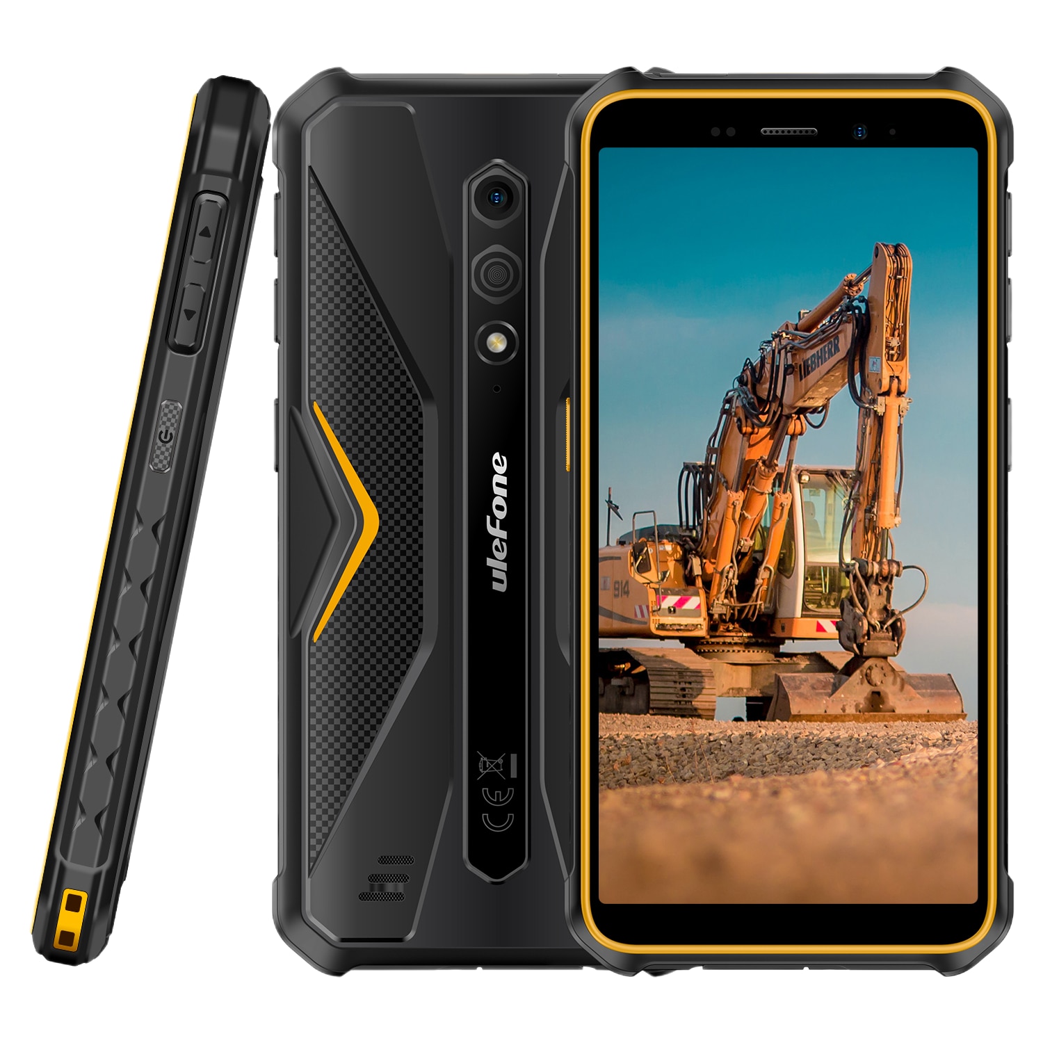 Telefon mobil Ulefone Armor X12, Dual SIM, 4G, 5.45-inch IPS, Quad-Core, 3GB RAM, 32GB, NFC, 4860mAh, IP69/IP69K, Android 13 Go, Orange