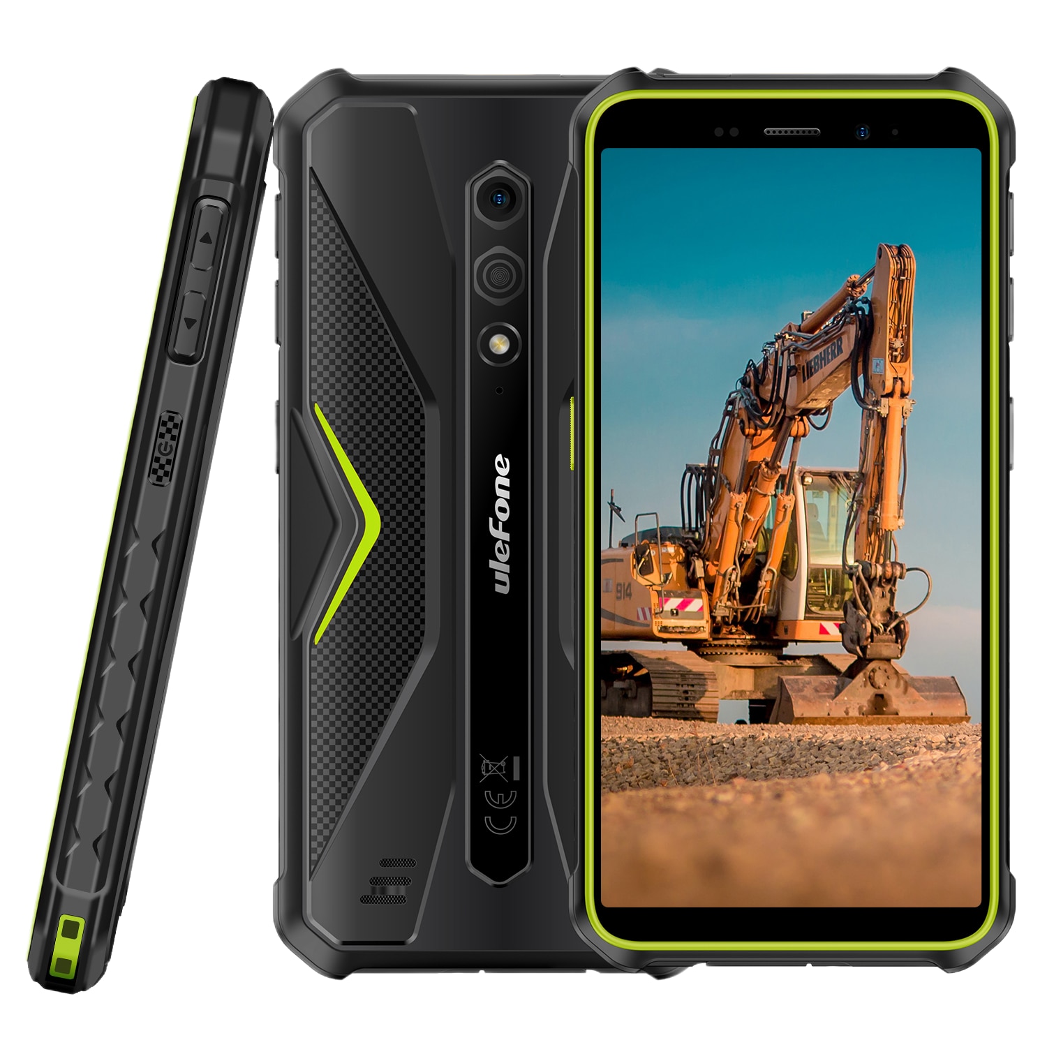 Telefon mobil Ulefone Armor X12, Dual SIM, 4G, 5.45-inch IPS, Quad-Core, 3GB RAM, 32GB, NFC, 4860mAh, IP69/IP69K, Android 13 Go, Green