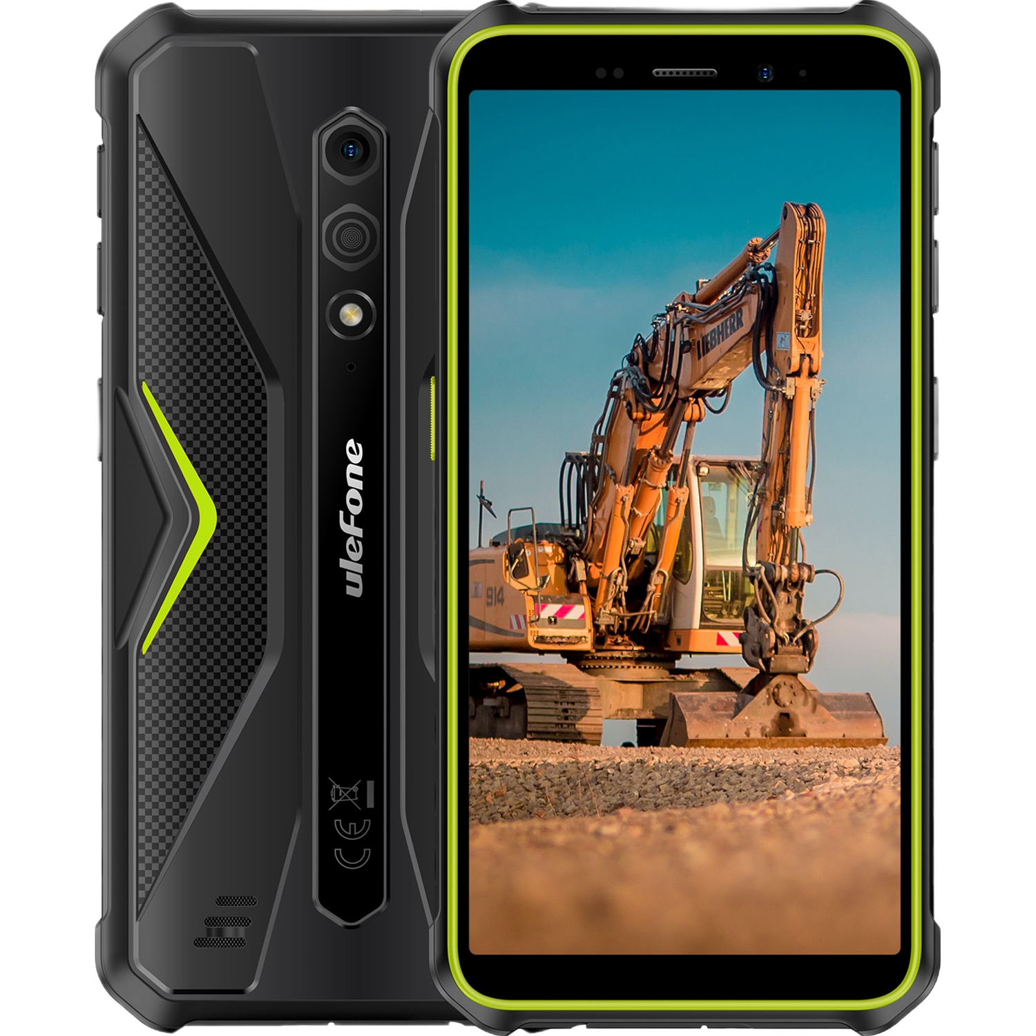 Telefon mobil Ulefone Armor X12, Dual SIM, 4G, 5.45-inch IPS, Quad-Core, 3GB RAM, 32GB, NFC, 4860mAh, IP69/IP69K, Android 13 Go, Green