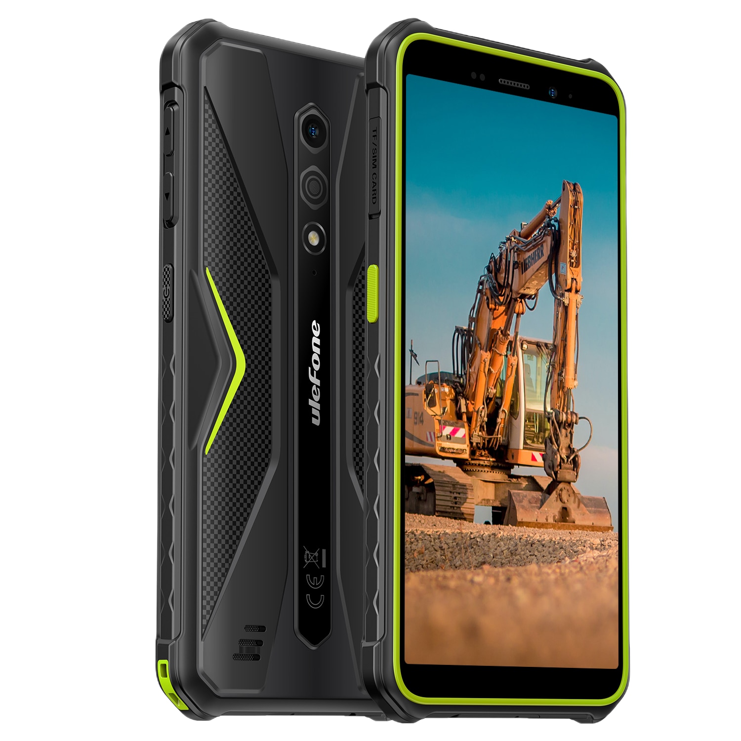 Telefon mobil Ulefone Armor X12, Dual SIM, 4G, 5.45-inch IPS, Quad-Core, 3GB RAM, 32GB, NFC, 4860mAh, IP69/IP69K, Android 13 Go, Green