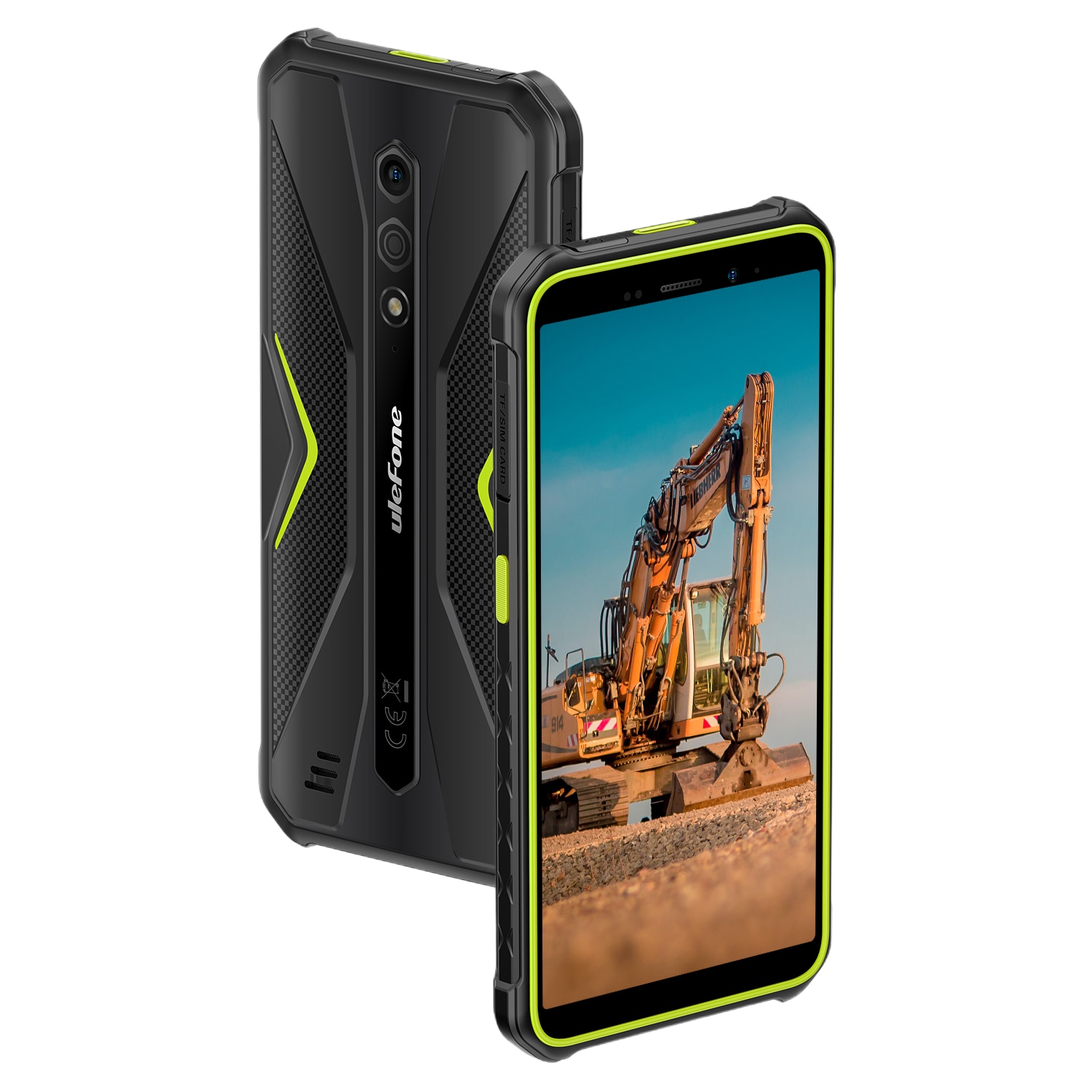 Telefon mobil Ulefone Armor X12, Dual SIM, 4G, 5.45-inch IPS, Quad-Core, 3GB RAM, 32GB, NFC, 4860mAh, IP69/IP69K, Android 13 Go, Green
