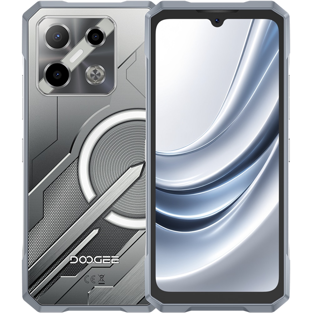 Telefon mobil Doogee Blade GT Pro, 5G, Dual SIM, Octa-Core Dimensity 7020, 12GB RAM / 512GB, 6.72' 120Hz IPS, RGB Light Cyber, NFC, IP68/IP69K, Android 14, Silver