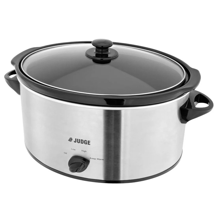 Judge lassú főző, rozsdamentes acél/kerámia, 5, 5 l, ezüst/fekete