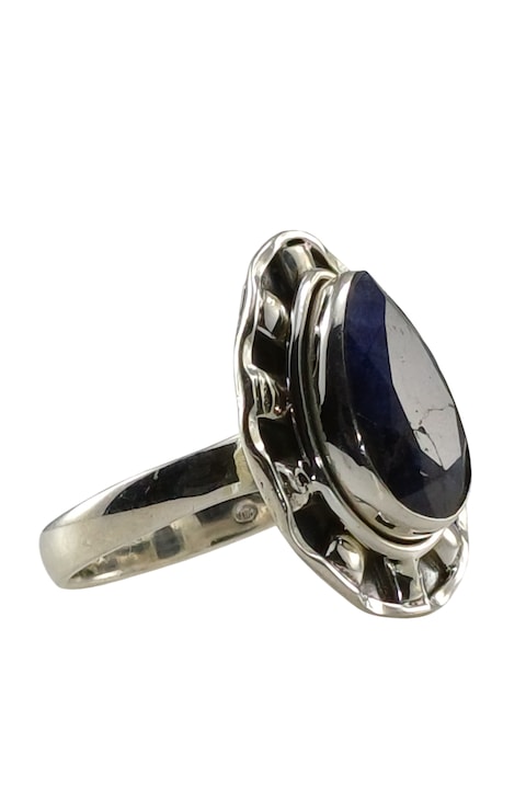 Inel din argint 925, TSR cu piatra safir marime 17 mm model 1QRWS1