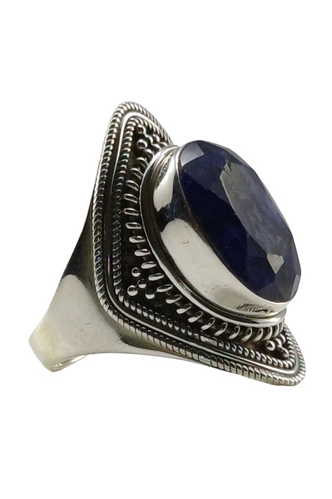 Inel din argint 925, TSR cu piatra safir marime 18, 7 mm model 1QRWS3