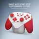 GameSir Super Nova мултиплатформен контролер, Bluetooth/USB-C/безжичен, за PC/Switch 2/Switch/iOS/Android, Червенобял