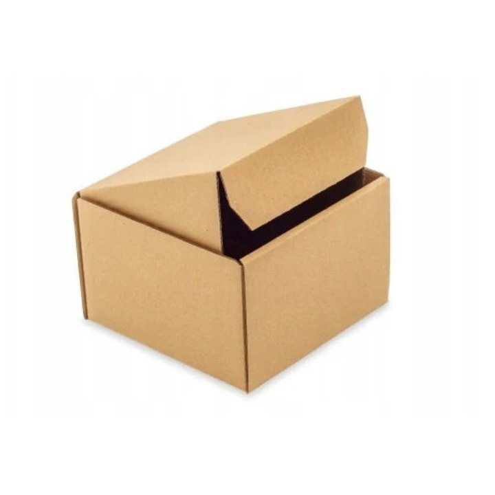 Cutie Din Carton, Neopak, Ambalaj Practic Si Estetic, Usor De Asamblat Fara Banda, Protejeaza Continutul La Transport Si Depozitare, Potrivita Pentru Cadouri, Cosmetice Si Ecommerce, Constructie Rezistenta, 15 x 15 x 10 cm, Maro
