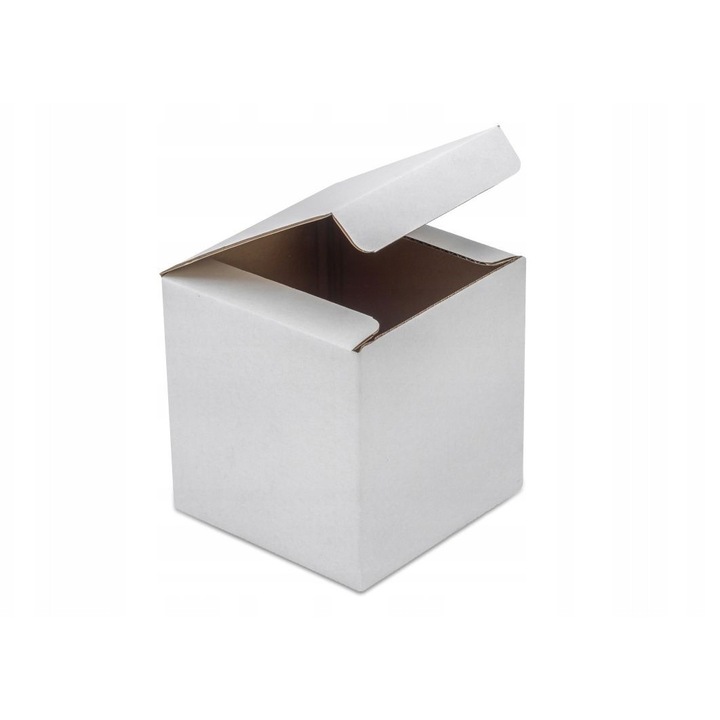 Set Cutii Din Carton Tip Fasonat, Neopak, 150x150x150 mm, Carton Rezistent, Pentru Ambalare Si Depozitare, Alb, 10 buc