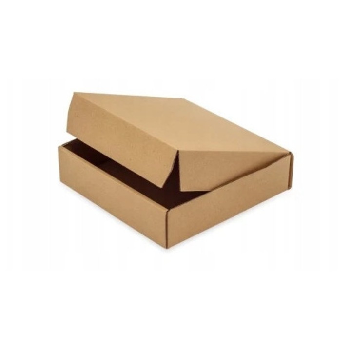 Cutie Din Carton, Neopak, Ambalaj Practic Si Estetic, Usor De Asamblat Fara Banda, Protejeaza Continutul La Transport Si Depozitare, Potrivita Pentru Cadouri, Cosmetice Si Ecommerce, Constructie Rezistenta, 20 x 20 x 5 cm, Maro