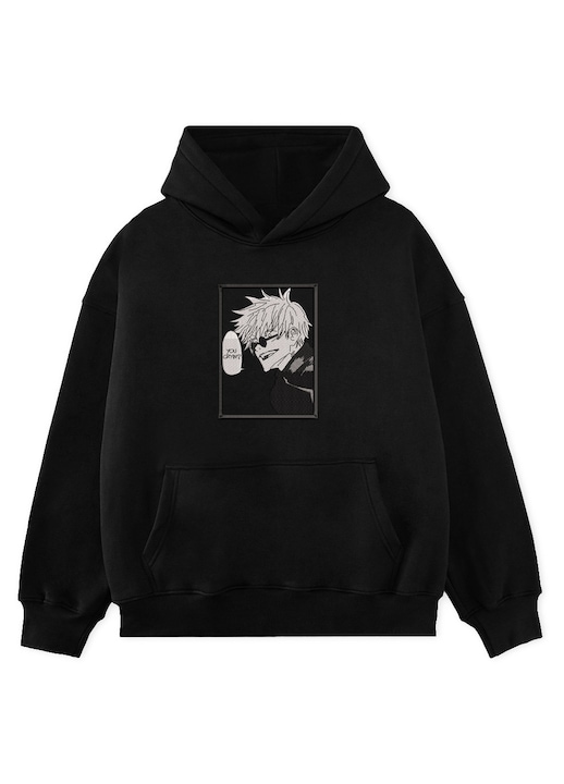 Hanorac bărbați Gojo Satoru Jujutsu Kaisen, Negru