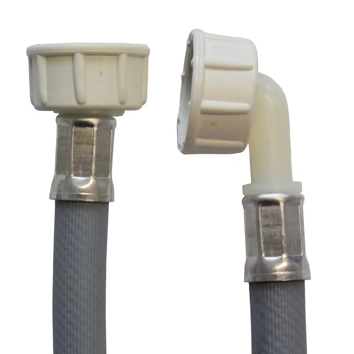 Furtun de alimentare cu cot din cauciuc EPDM, 5m, filet 3/4 inch, pentru masini de spalat rufe si vase standard