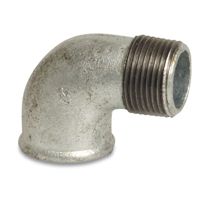 Cot filetat 90° din fonta maleabila zincata 1/4 inch IG x AG