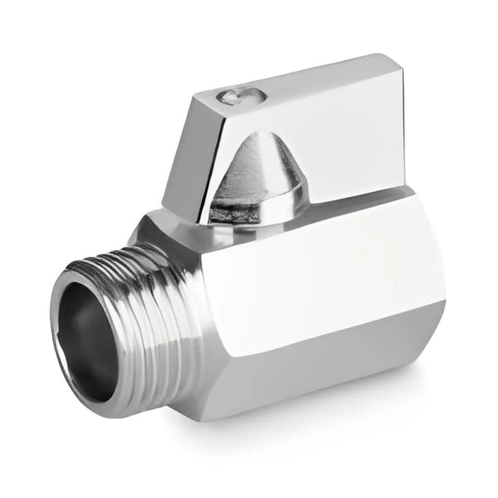 Robinet Sferic Mini din Alama Cromata 3/8 AG x IG