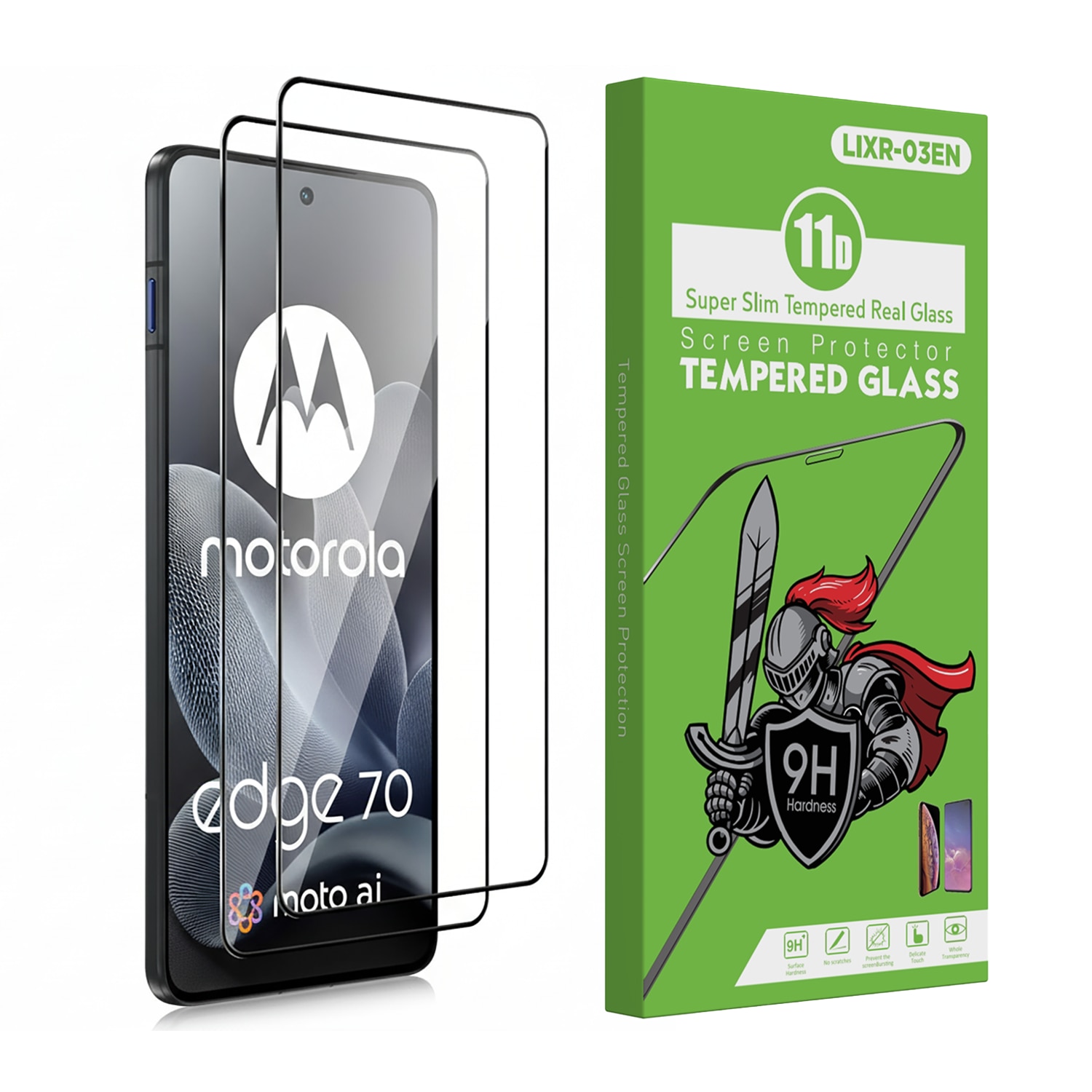 Set 2x Folie de Protectie pentru Motorola Moto Edge 70, din Sticla Securizata 9H+, Claritate Super HD, Tratament Electronic Oleofobic si Anti Amprente