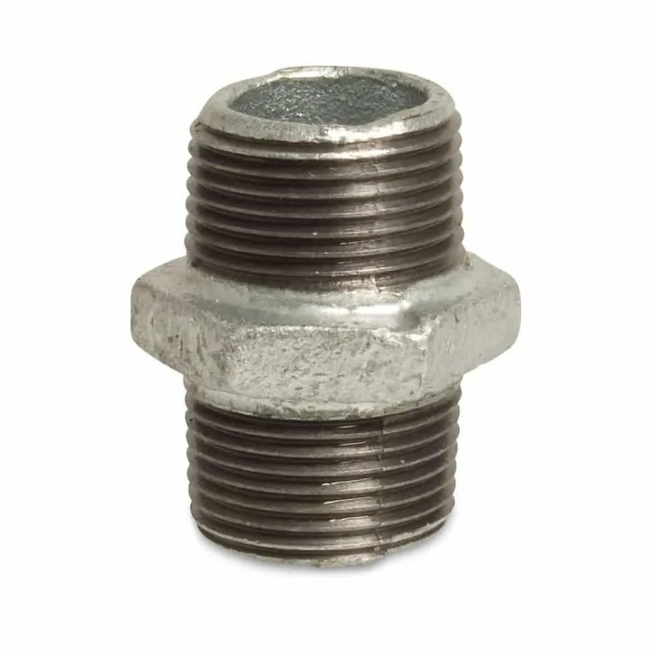 Fiting dublu niplu din fonta maleabila 1 1/2 AG x 1 1/2 AG