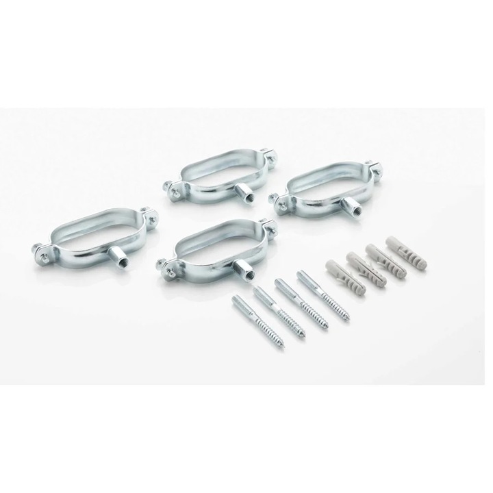 Kit Montaj Otel Inoxidabil cu Suruburi M8, Saibe Ovale, Dibluri S10 pentru DN20/DN25 Aeroline