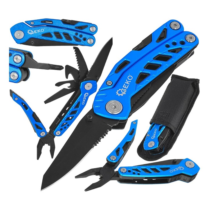 Cleste multifunctional Geko Grip Black, design robust, compact, 15x5cm