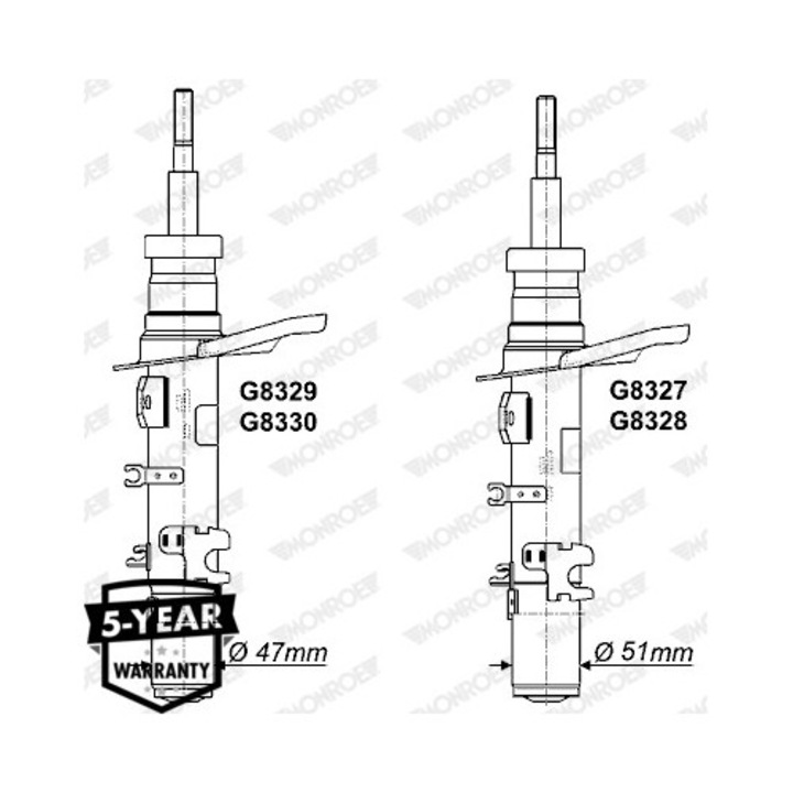 Lengéscsillapító G8327 Citroën C-Elysee Peugeot 301