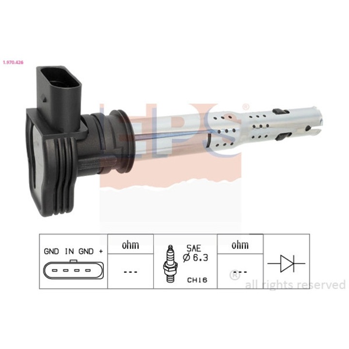 Bobina De Inductie 1.970.426 Audi A1/A3/A4 B7/A4 B8/A5/A6 C6/A6 C7/A8 D4/Q3/Q5/R8/Tt Lamborghini Gallardo/Huracán Vw Eos