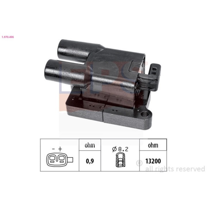 Gyújtótekercs 1.970.496 Hyundai Accent/Atos/I10 1