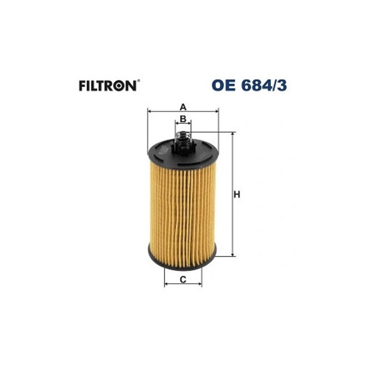 Olajszűrő Oe684/3 Chevrolet Aveo/Cruze/Orlando/Trax Opel Mokka / Mokka 10 Vauxhall Mokka / Mokka 10