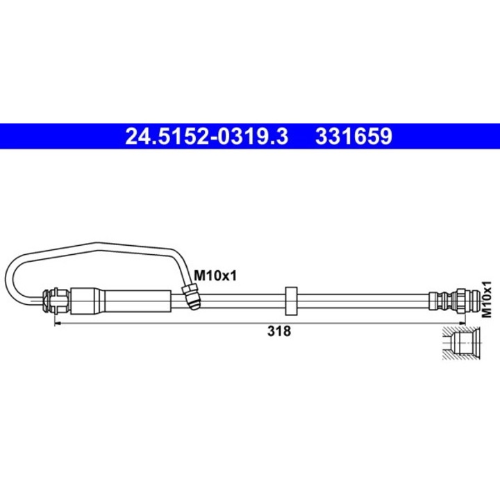 Furtun Frana 24.5152-0319.3 Audi A4 B9/A5