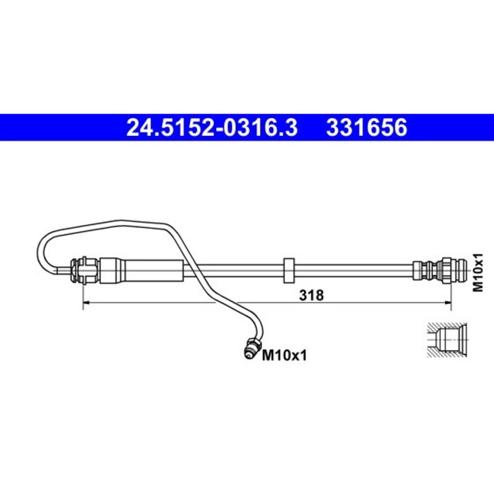 Fékcső 24.5152-0316.3 Audi A4 B9/A5