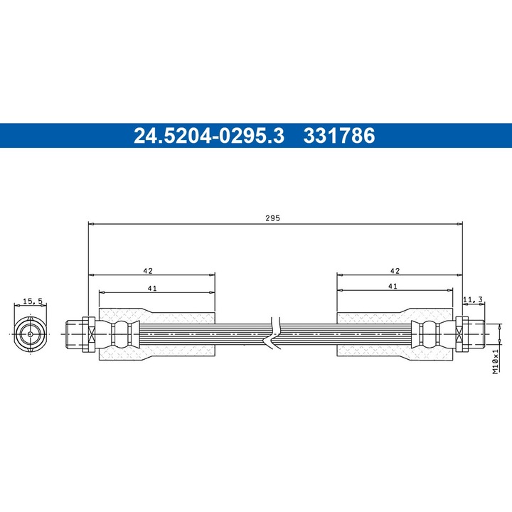 Fékcső 24.5204-0295.3 Audi A4 B5/A6 C5 Skoda Superb 1 Vw Passat B5/Passat B5.5