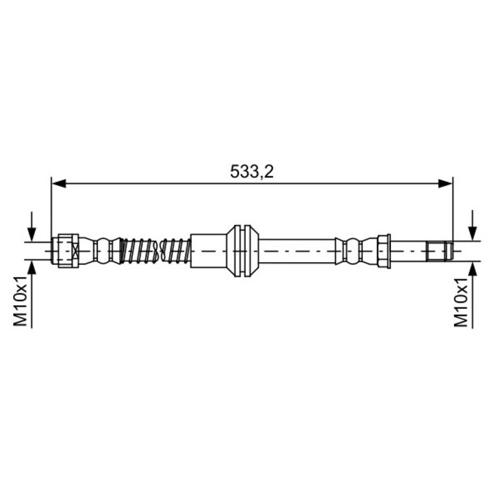 Fékcső 1987481609 Mercedes-Benz Cls/Cls Shooting Brake/E-osztály/E-osztály T-modell