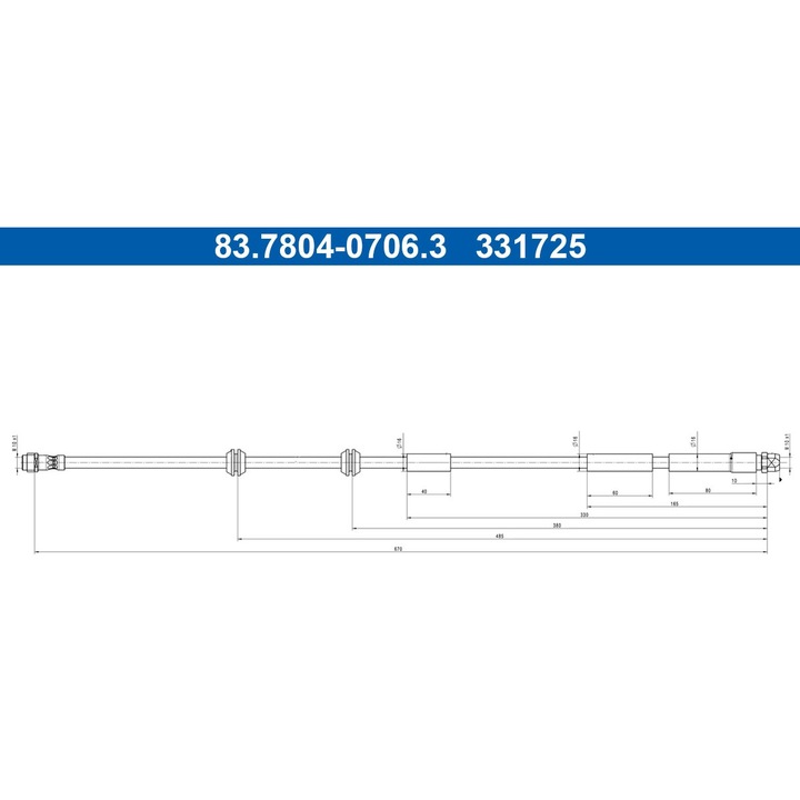 Fékcső 83.7804-0706.3 Mercedes-Benz Gle/Gls