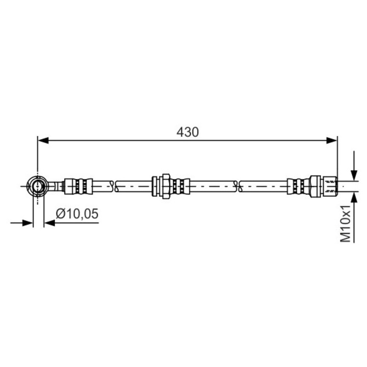 Fékcső 1987481384 Chevrolet Lacetti/Nubira/Optra Daewoo Lacetti/Nubira