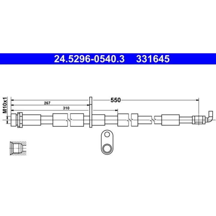 Fékcső 24.5296-0540.3 Ford Kuga 2