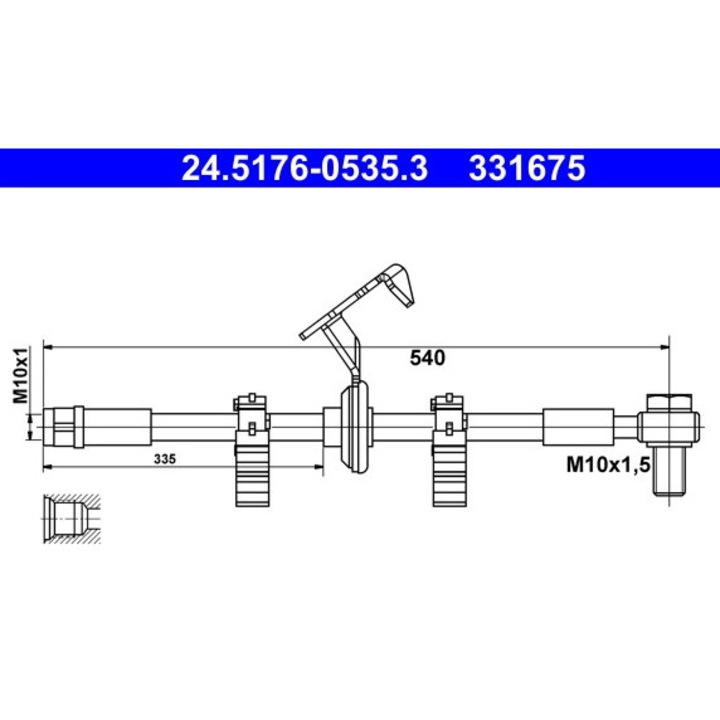 Fékcső 24.5176-0535.3 Mercedes-Benz M-osztály