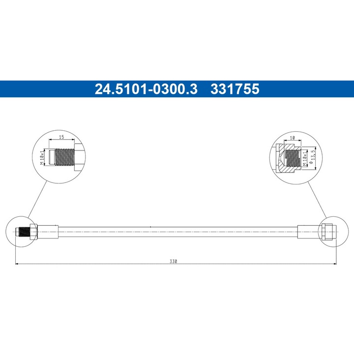Fékcső 24.5101-0300.3 Mercedes-Benz M-osztály