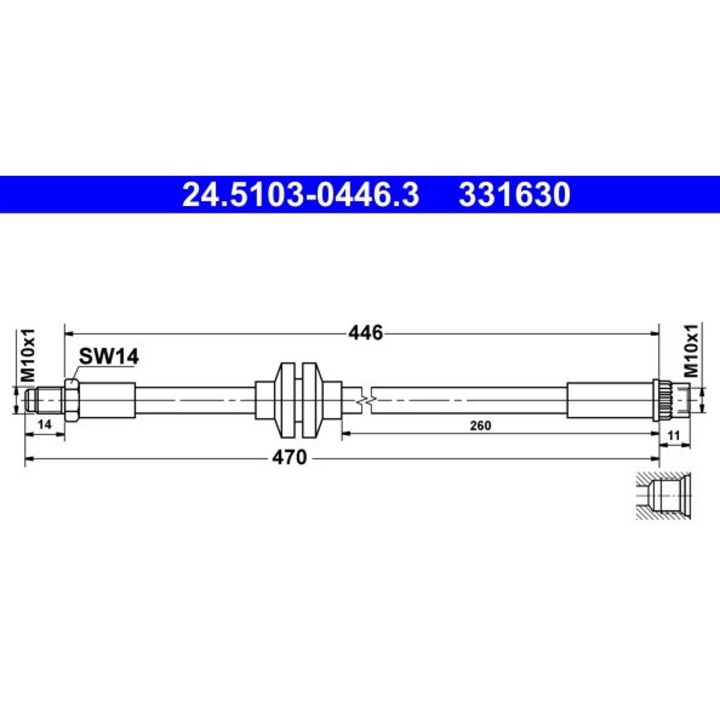 Furtun Frana 24.5103-0446.3 Renault Captur 1/Clio 4/Zoe