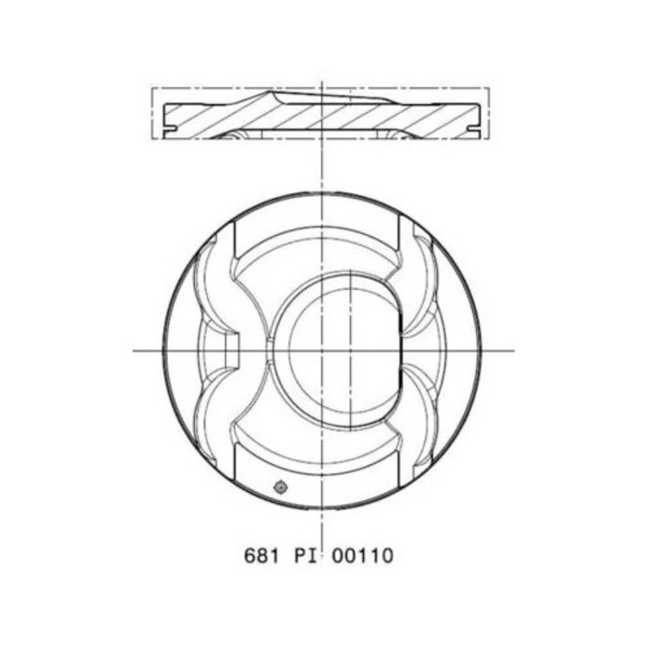 Dugattyú 681Pi00110000 Hyundai Accent 4/Elantra 5/Elantra 6/Tucson/Veloster/I30/I30 Kombi/I40 1/I40 1 Cw/Ix35 Kia Carens 4