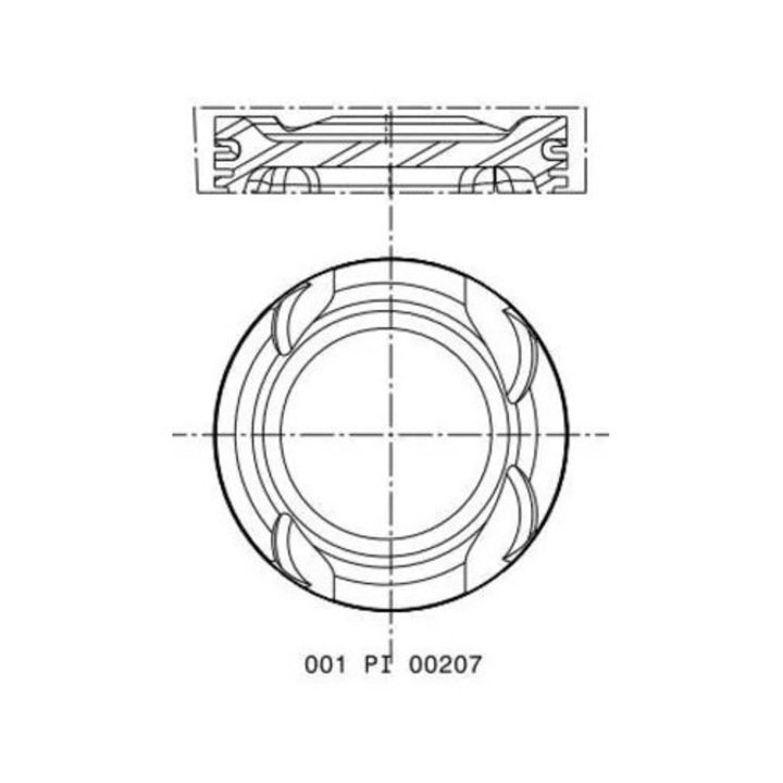 Dugattyú 001Pi00207002 Dacia Dokker/Duster/Lodgy Mercedes-Benz A-Class/B-Class/Cla/Cla Shooting Brake/Gla/Glb