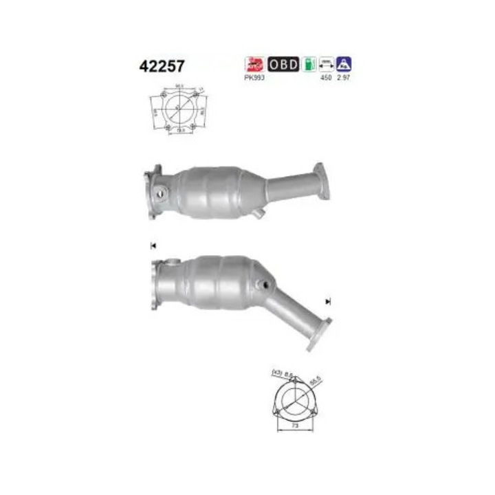 Katalizátor 42257 Audi A4 B7/A6 C6 Seat Exeo