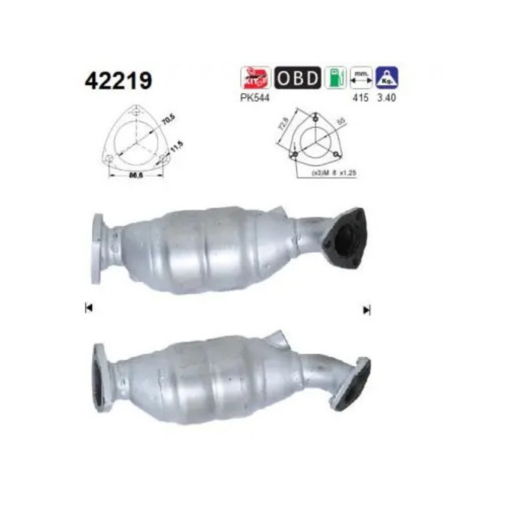 Katalizátor 42219 Audi A4 B5/A4 B6/A4 B7/A6 C5 Skoda Superb 1 Vw Passat B5.5