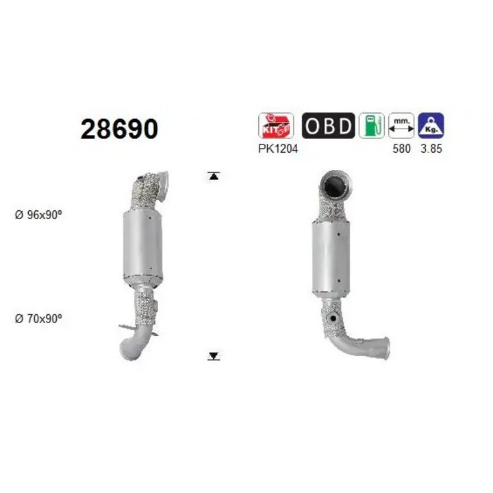 Catalizator 28690 Citroën Berlingo Multispace/C3 2/C3 3/C3 Aircross 2/C3 Picasso/C4 2/C4 Cactus/C4 Picasso 2/Ds4 Ds Ds 3