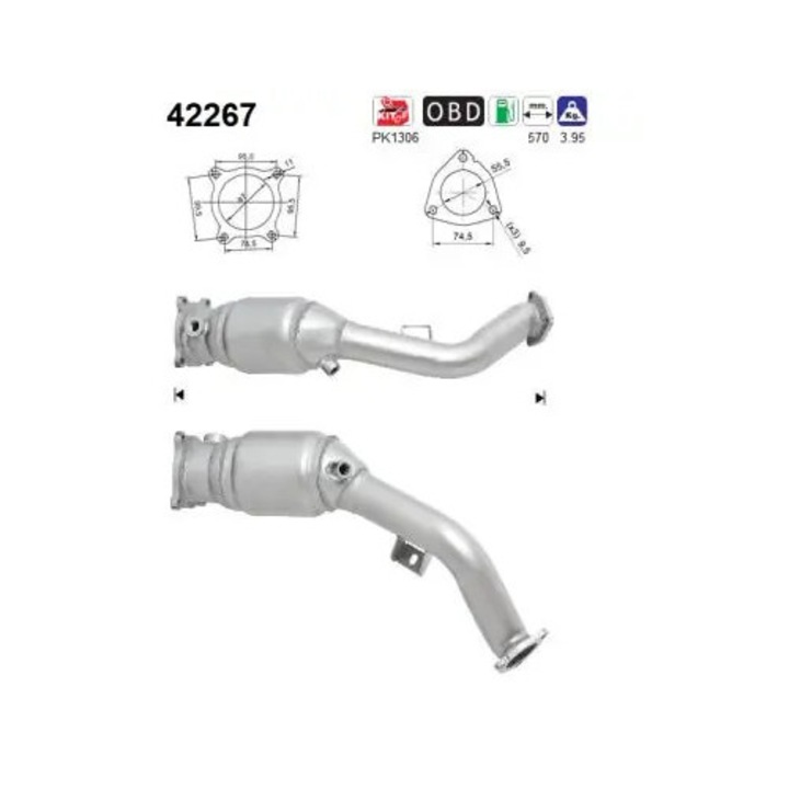 Catalizator 42267 Audi A4 B8/A5