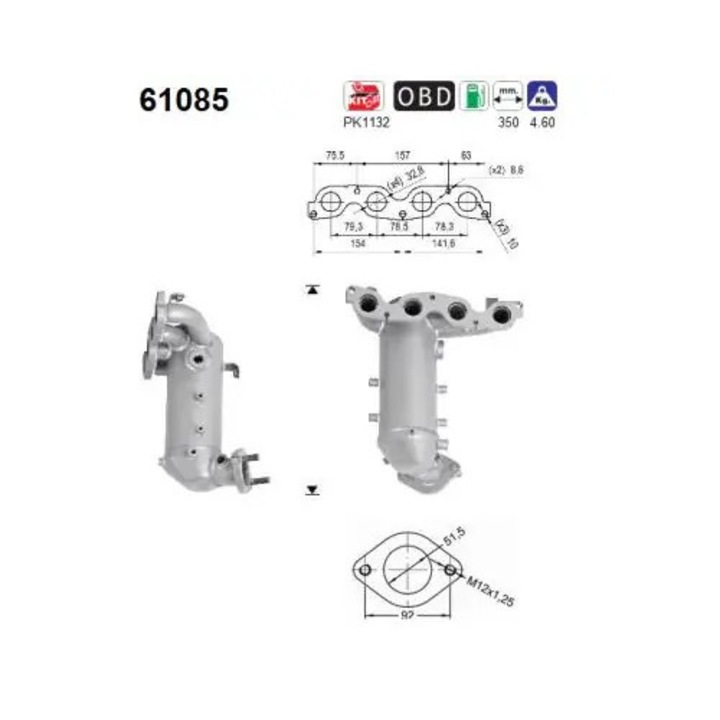 Katalizátor 61085 Hyundai I20 1