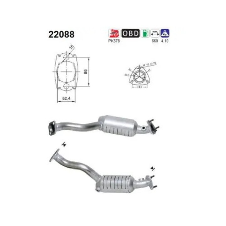 Katalizátor 22088 Honda Jazz 2