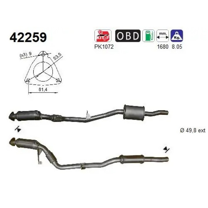 Catalizator 42259 Audi A6 C6